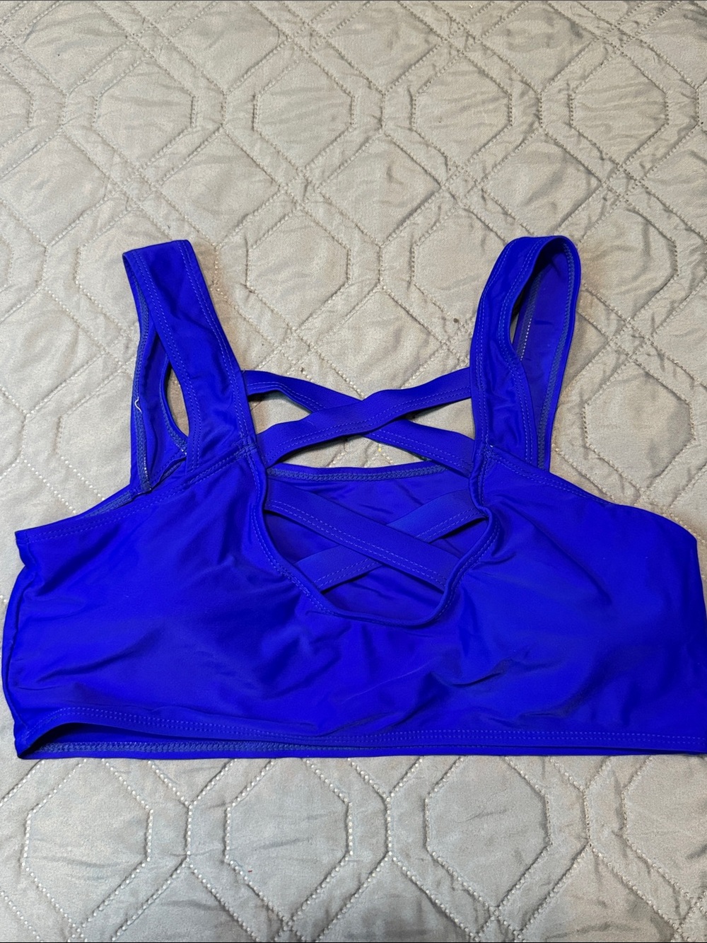 SHEIN Royal Blue Strappy Bikini Top - Picture 1 of 3